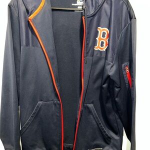 Men's Navy Blue Jacket with Red Accents